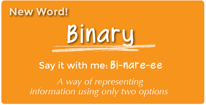 simple binary code chart