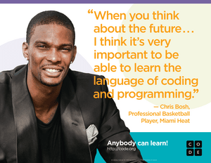 Downloadable PDF poster featuring a quote by professional basketball player Chris Bosh