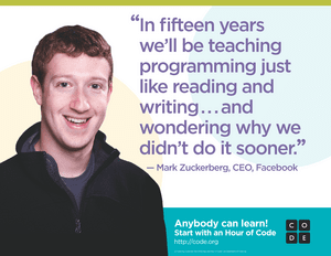 Downloadable PDF poster featuring a quote by Facebook CEO Mark Zuckerberg