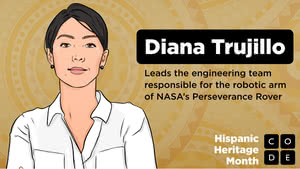 Downloadable PDF poster featuring Diana Trujillo who works at NASA