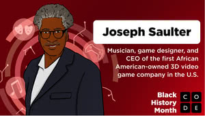 Downloadable PDF poster featuring Joseph Saulter who is a musician and game designer