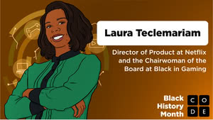 Downloadable PDF poster featuring Laura Teclemariam who is the Director of Product at Netflix