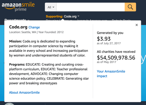 Code Org Amazonsmile Code Org